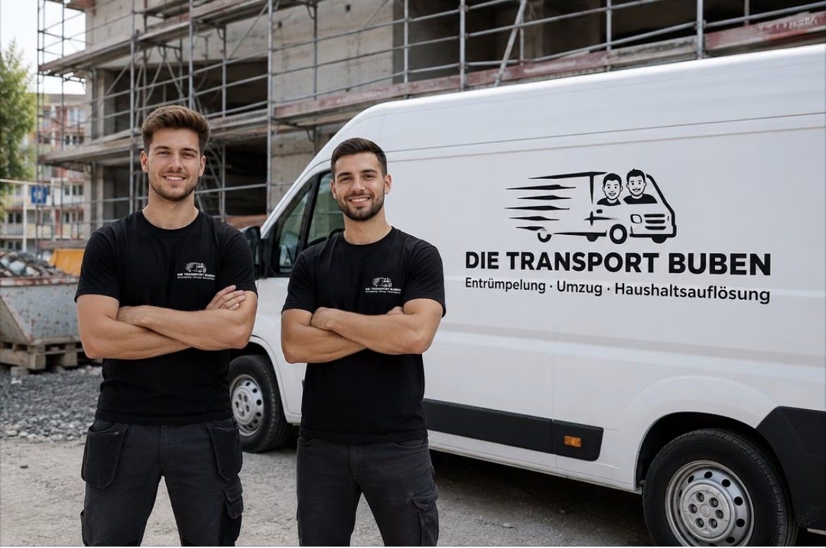 Die Transport Buben Team und Transporter